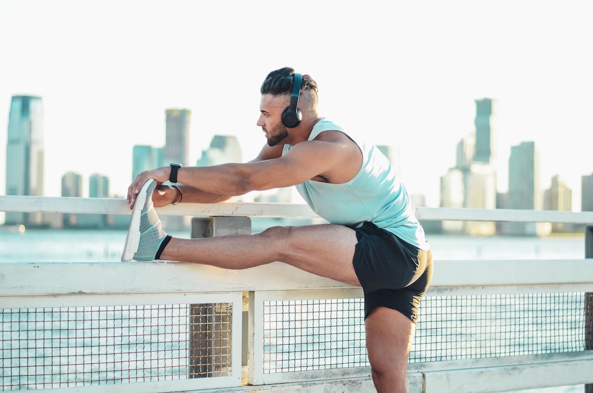 Person doing yoga and stretching for joint flexibility